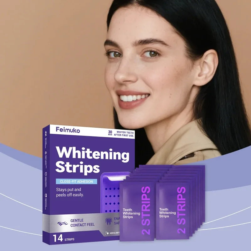 Advanced Purple Teeth Whitening Strips – Non-Sensitive Formula